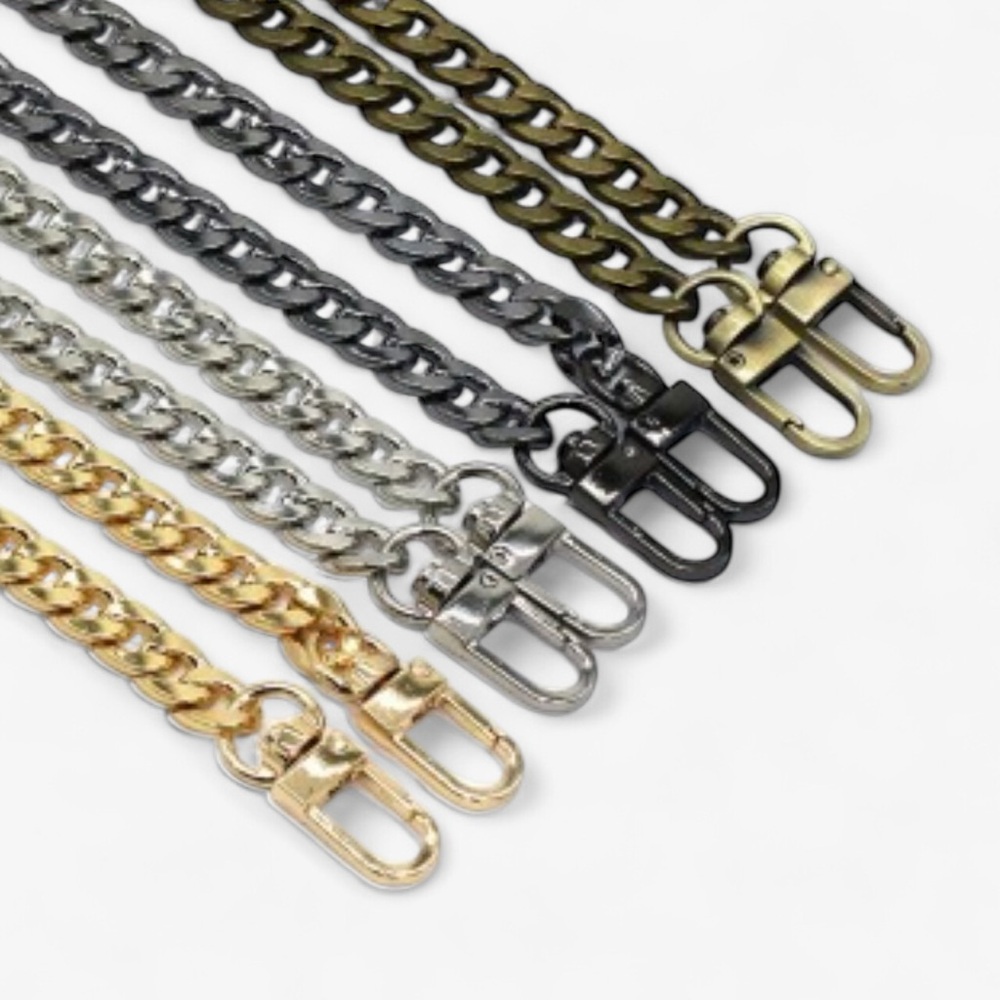 47” DIY Iron Flat Chain Strap – Handbag Crossbody Replacement Strap